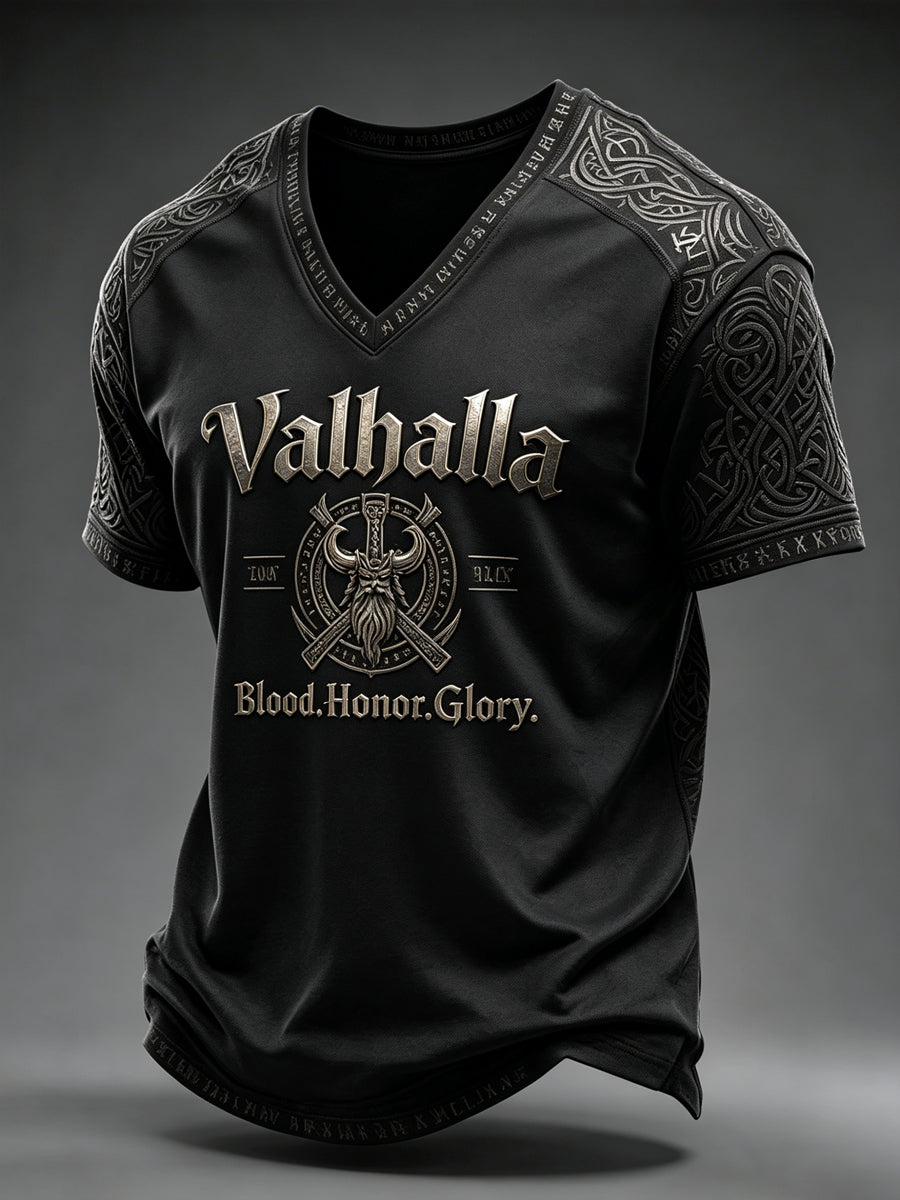 Herren-T-Shirt mit V-Ausschnitt