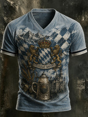 Herren-T-Shirt von Bayern mit Print und kurzen Ärmeln
