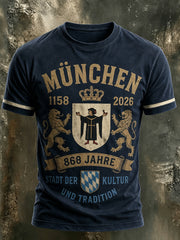Herren-Casual-T-Shirt mit Bayern-München-Print