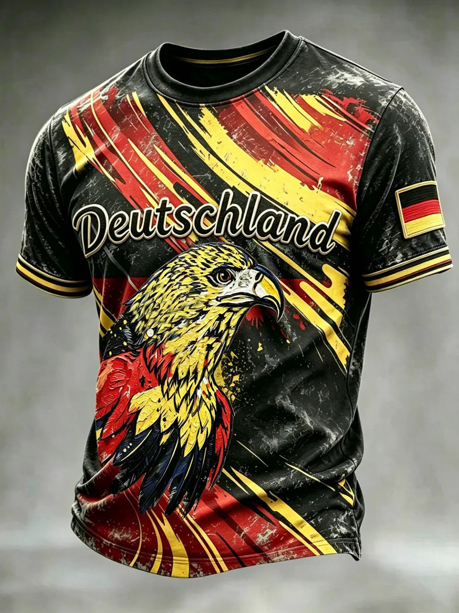 Herren-Fußballfan-T-Shirt mit Deutschland-Print