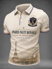 Chemise imprimée pour hommes sur le championnat de football de Paris