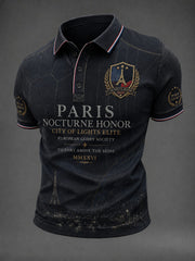 Chemise imprimée pour hommes sur le championnat de football de Paris