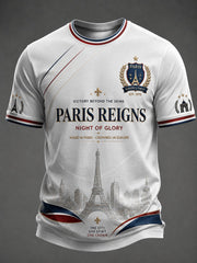 T-shirt imprimé pour hommes sur le championnat de football parisien