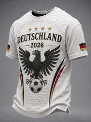Männer Deutschland Fußball Fan gedruckt T-Shirt