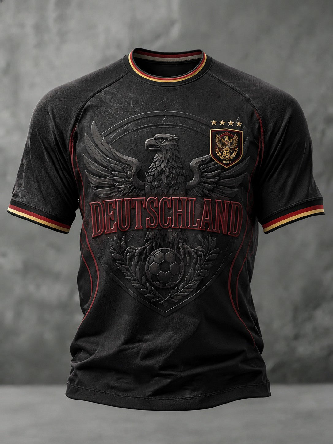Herren-Fußball-T-Shirt mit Deutschland-Druck