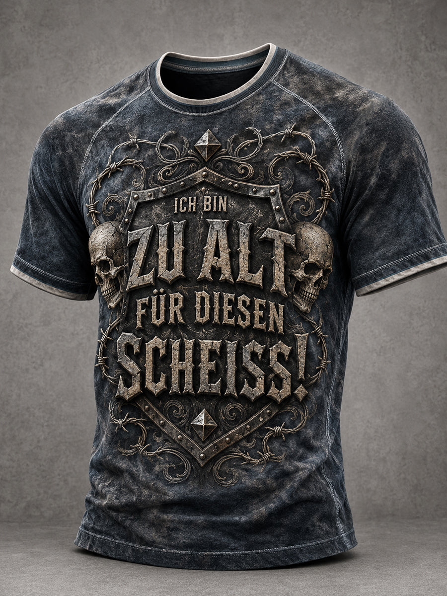 Herren-Ich-bin-zu-alt-für-diesen-Scheiß-Witz-T-Shirt