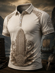 Herren-Viking-Print-Lässiges Oberteil